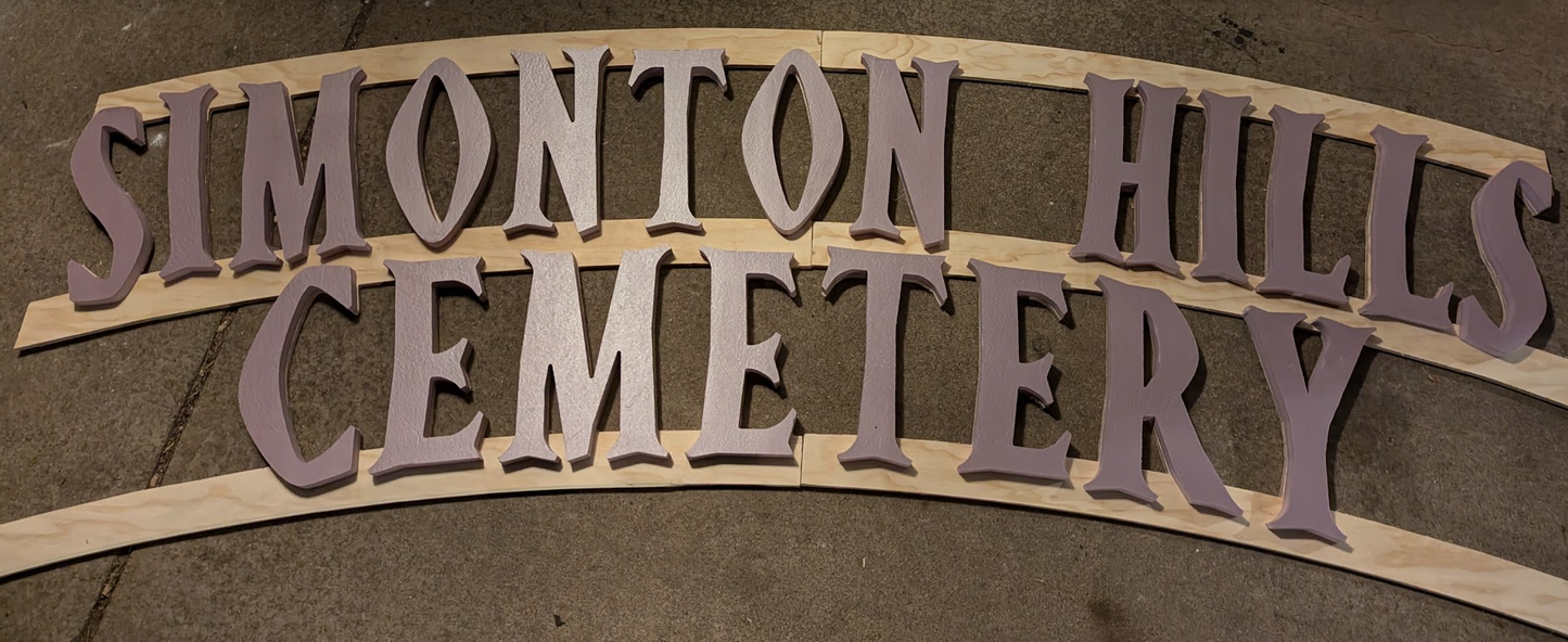 Stacked Arch Halloween Sign