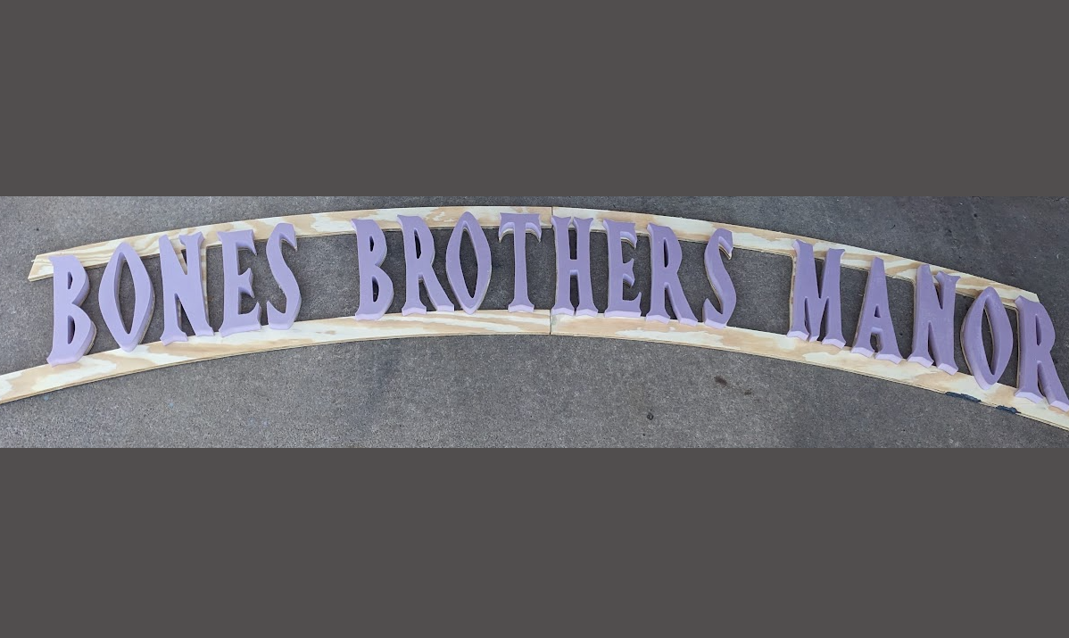 Custom Halloween Cemetery or Graveyard Arch sign or Mausoleum Sign ...